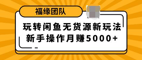 福源团队玩转闲鱼无货源新玩法，新手简单操作轻松月赚5000+-一课资源