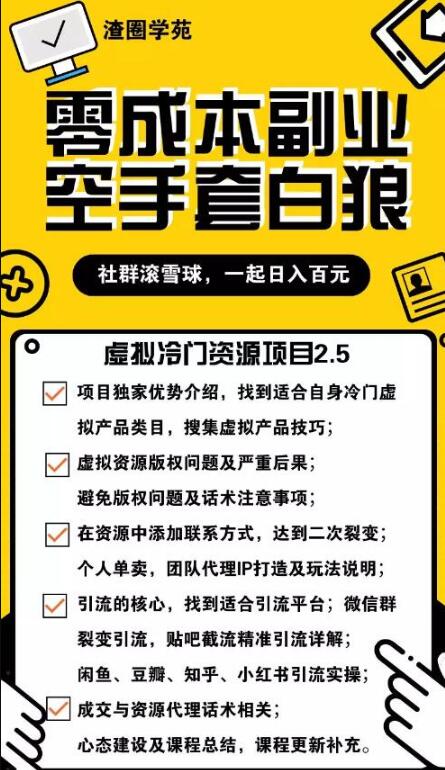 图片[2]-虚拟冷门资源项目（冷门及代理玩法） 精准引流实操日赚1000+(完结)-一课资源