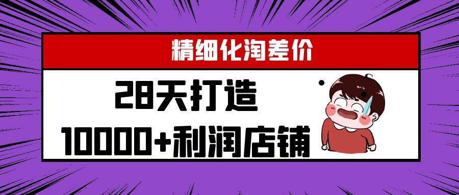 Yl精细化淘差价28天打造10000+利润店铺，精细化选品项目（附软件）-一课资源