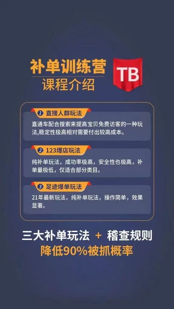 数据蛇淘宝2021最新三大补单玩法+稽查规则，降低90%被抓概率-一课资源