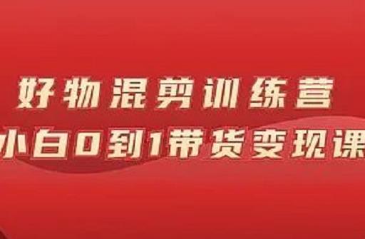 万三好物混剪训练营：小白0到1带货变现课-一课资源