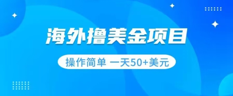 撸美金项目无门槛操作简单小白一天50+美刀-一课资源