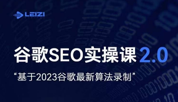 雷子·谷歌SEO 2.0实战课，独立站询盘自由必备，基于2023谷歌最新算法录制-一课资源