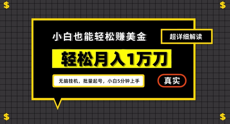 谷歌看广告撸美金2.0，无脑挂机，多号操作，月入1万刀【揭秘】-一课资源