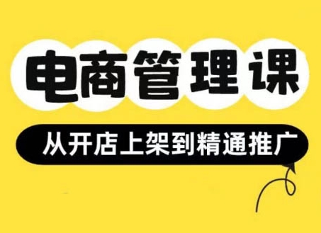 小红书&闲鱼开店从开店上架到精通推广，电商管理课-一课资源